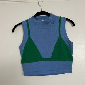 Fashion Brand Company Cropped Bikini Sweater Tank - Size XS